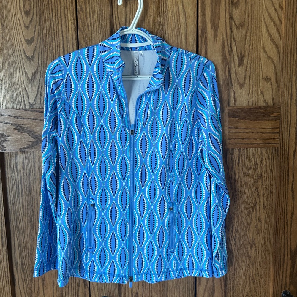 Lulu-B Periwinkle Geometric Women's Top